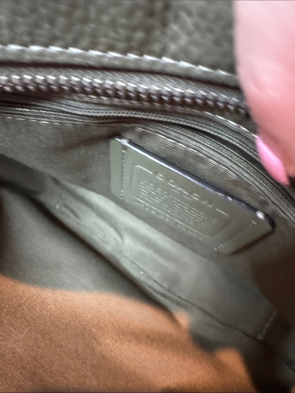 Coach Dempsey Pebbled Leather Camera Bag in Olive - Picture 9 of 13